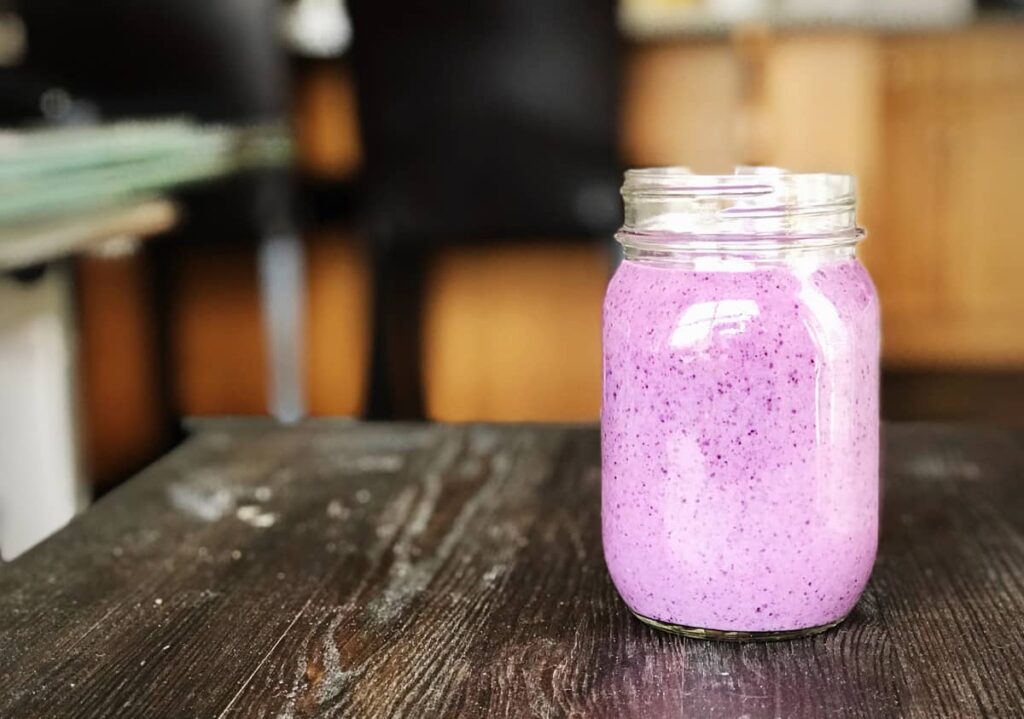 Recipe Breakfast Berry High Protein Purple Smoothie