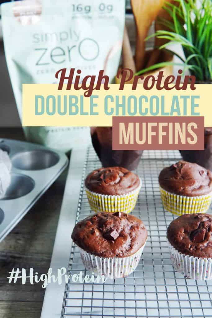 Double Chocolate High Protein Muffins Poster