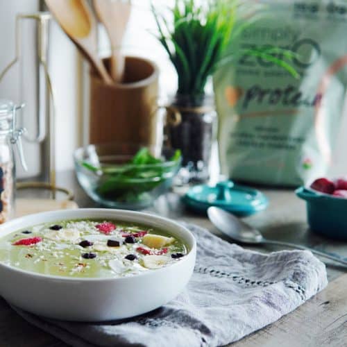 High Protein Green Smoothie Bowl Recipe