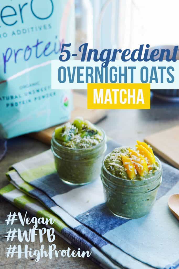 Matcha High Protein Overnight Oats Poster