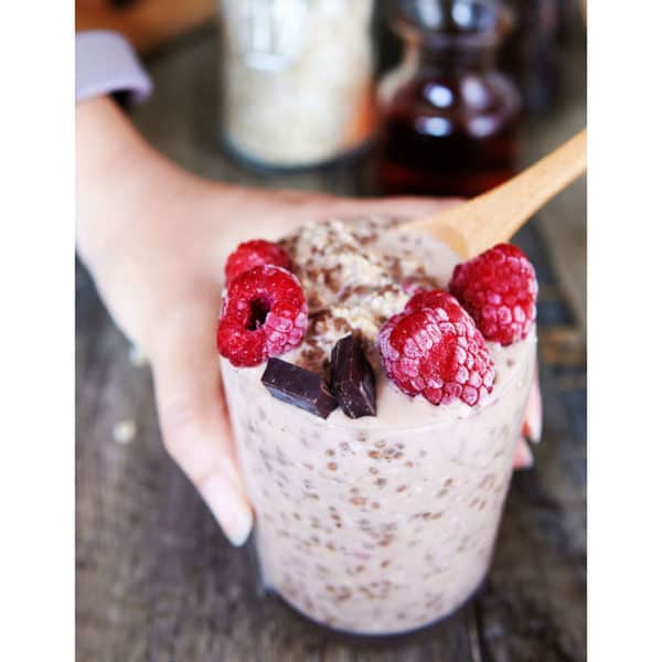 Chocolate-Raspberry Overnight Oats