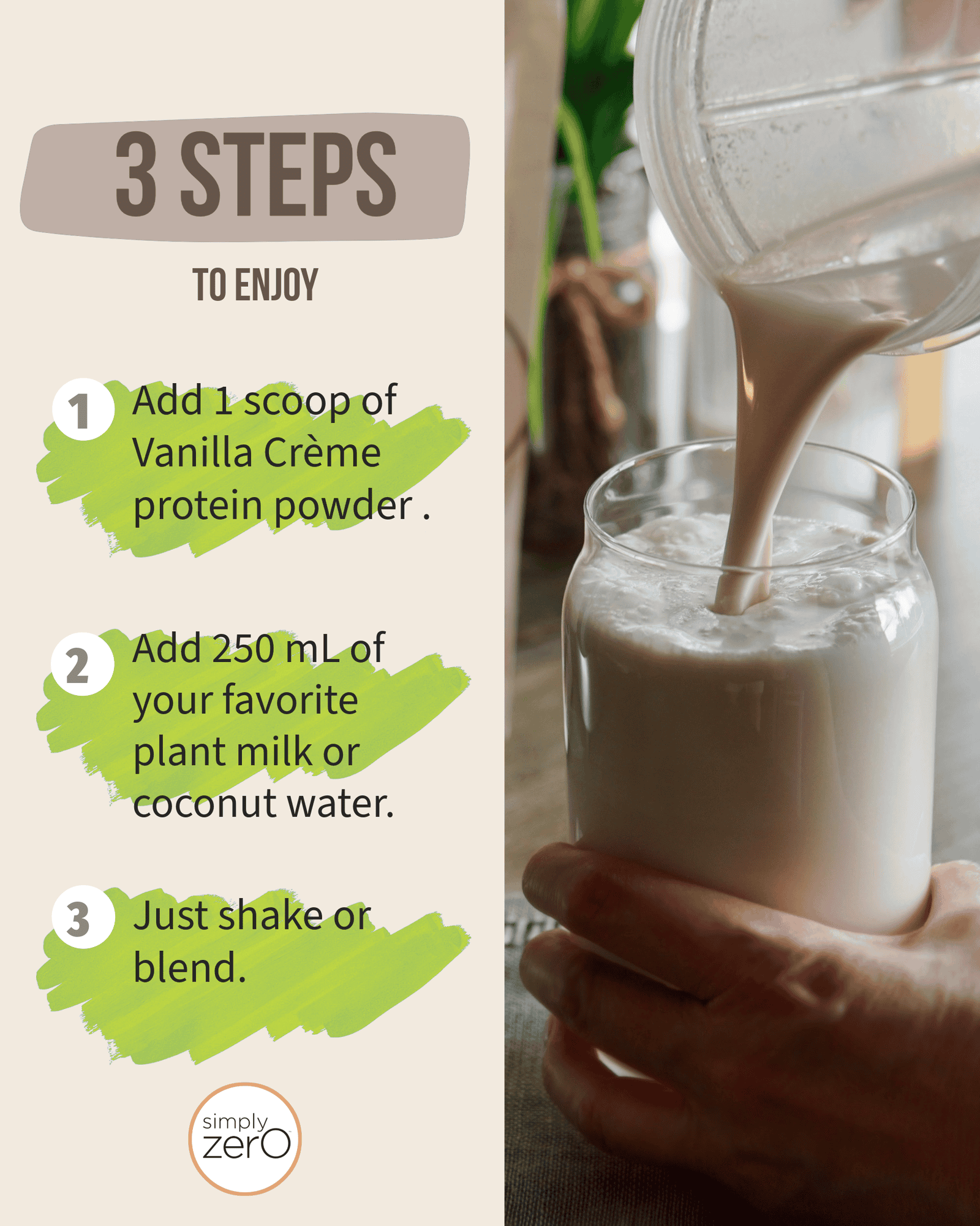 Simply Zero Vanilla Crème - 3 Steps