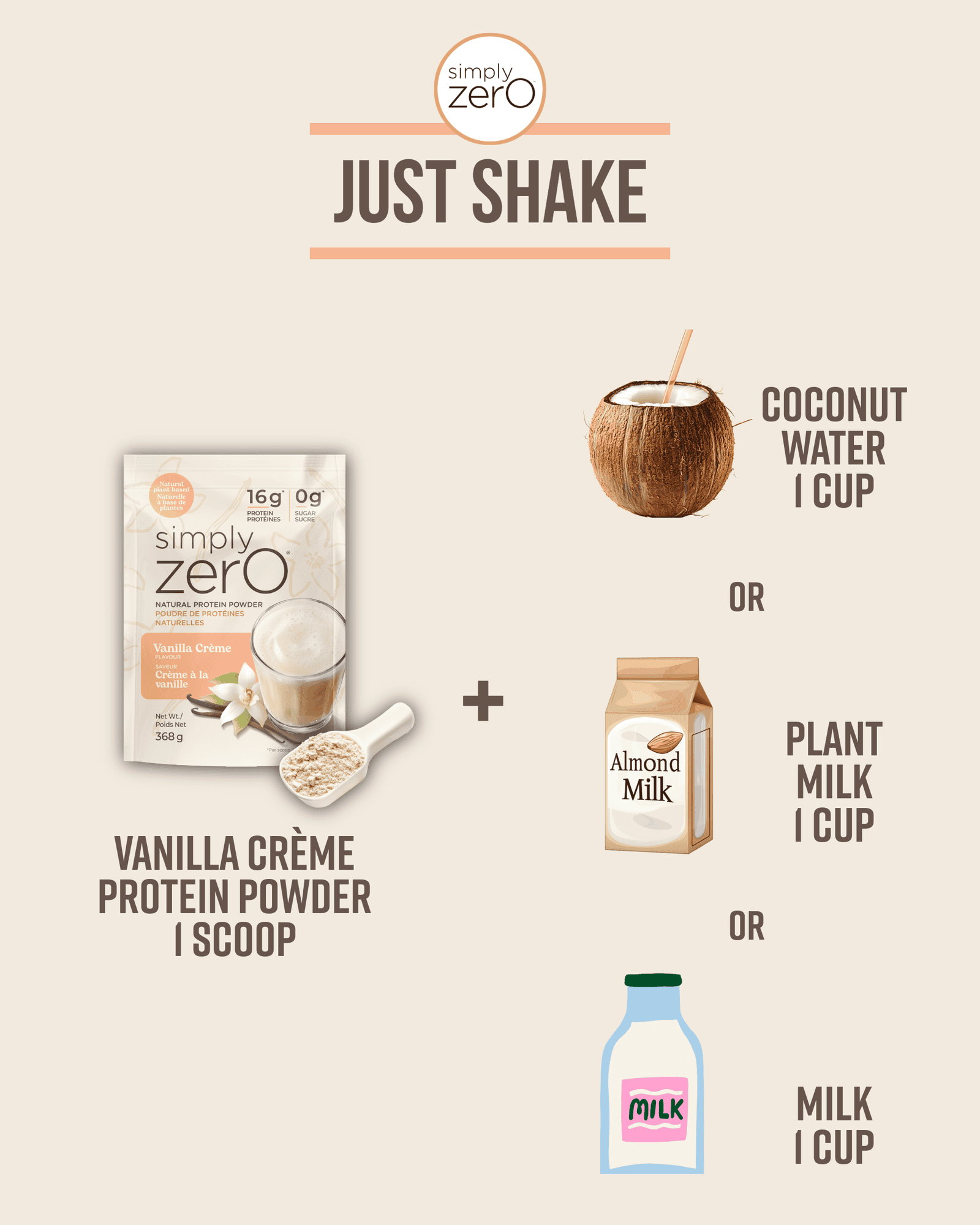 Simply Zero Vanilla Crème - Just Shake
